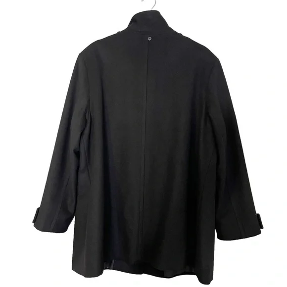 Lauren Ralph Lauren Womens Wool Blend Mock Neck Black Winter Coat Size XXL - Picture 3 of 14